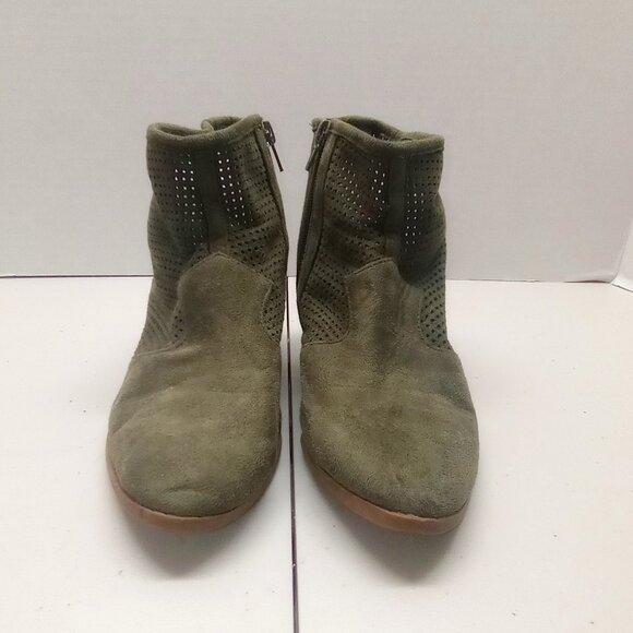 City Classified Suede Ankle Boots – Olive Green Fall Staple - Picture 1 of 6